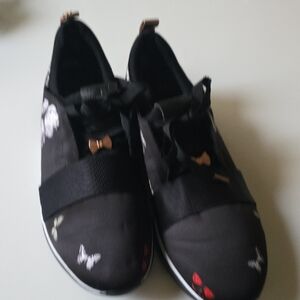 TED BAKER Black and White Butterfly Sneakers‎